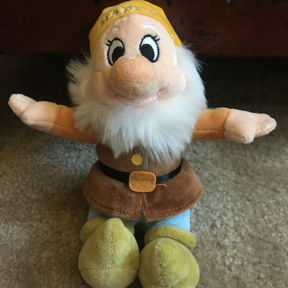 Disney Seven Dwarfs 7" Plush + 10" Dopey Plush in O Plastic Case Ltd Diamond Ed. - Picture 10 of 16